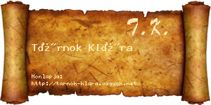 Tárnok Klára névjegykártya
